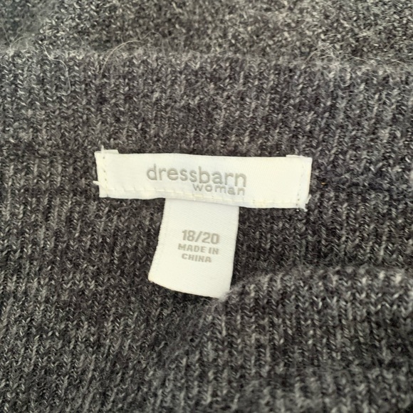 Dress Barn dark grey short sleeve button front cardigan sweater 18/20 cozy warm - Picture 7 of 10